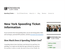Tablet Screenshot of newyorkspeedingfines.com
